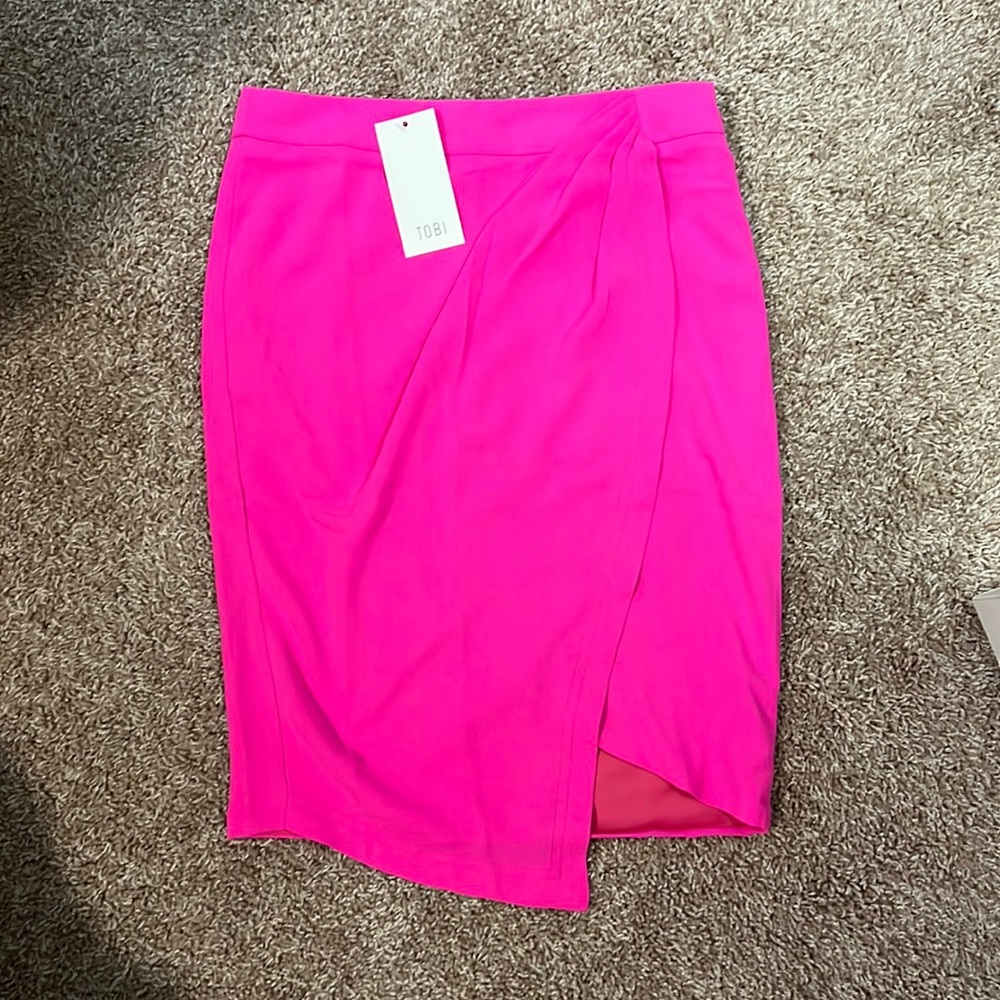 Hot Pink Asymmetrical Tobi Skirt